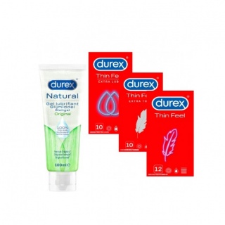 Durex Ultra Dun pakket (Feel Thin + Thin Lube + Extra Thin + Naturel gel )