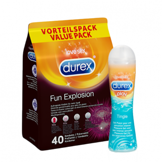 Durex Fun Explosion condooms (40 stuks + Gratis Tingle Lube)