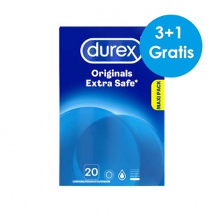 Durex Originals Extra Safe condooms Maxi Pack (20 stuks 3+1 GRATIS)