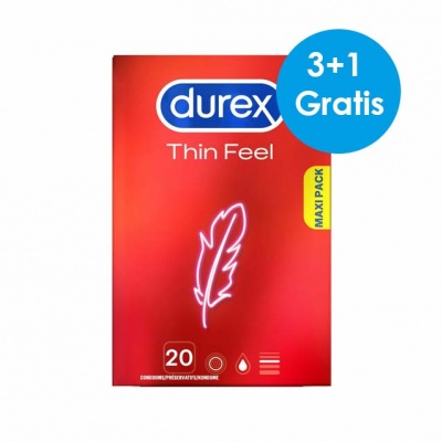Durex Thin Feel condooms Maxi Pack (Maxi Pack 20 stuks 3+1 GRATIS)