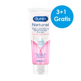 Durex Glijmiddel Natural Extra Sensitive (3+1 GRATIS)