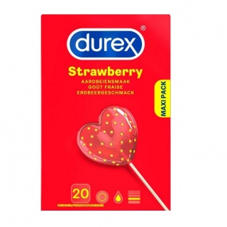 Durex Condooms Aardbeiensmaak (20 stuks)