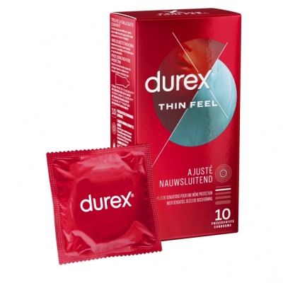  Durex Feeling Thin Feel Condooms Nauwsluitend & Extra dun (10 stuks)