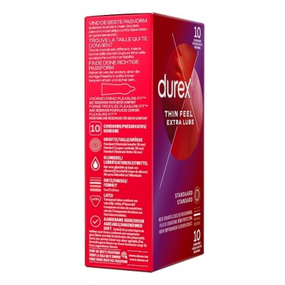 Durex Feel Thin Extra lube Condooms (10 stuks)