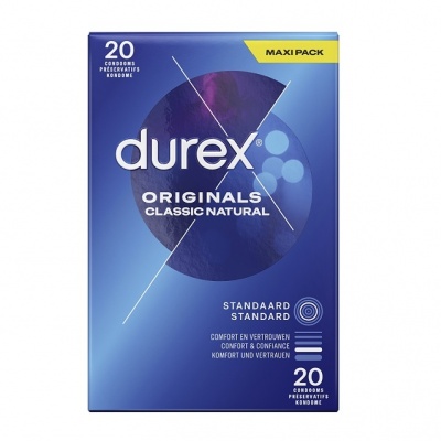 Durex Originals Classic Natural condooms Maxi Pack (80st. + 20st. GRATIS)
