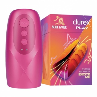 Durex Play Slide & Vibe (masturbator vibrator + Gratis glijmiddel)
