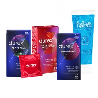 Durex Combinatiepakket (3x 10 stuks + 100ml glijmiddel)