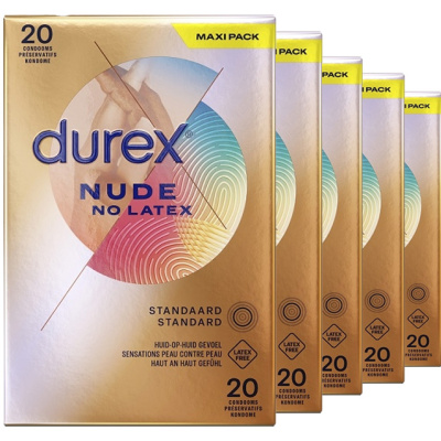 Durex Nude - Latexvrij Condooms voor huid-op-huid gevoel (80st. + 20st GRATIS)