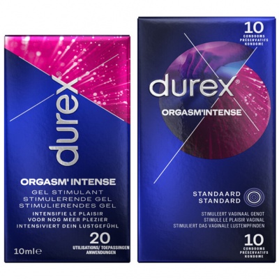 Durex Orgasm' Intense Condooms (10 stuks + Gel 10ml)