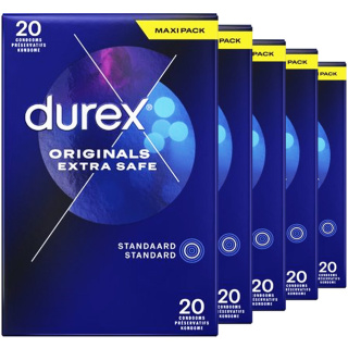 Durex Originals Extra Safe condooms Maxi Pack — 80st + 20st GRATIS