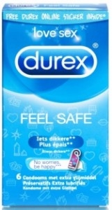 Durex Emoij Feel safe, nummer 1, 20 stuks, extra sterk, jaar ervaring, gevoelige huid